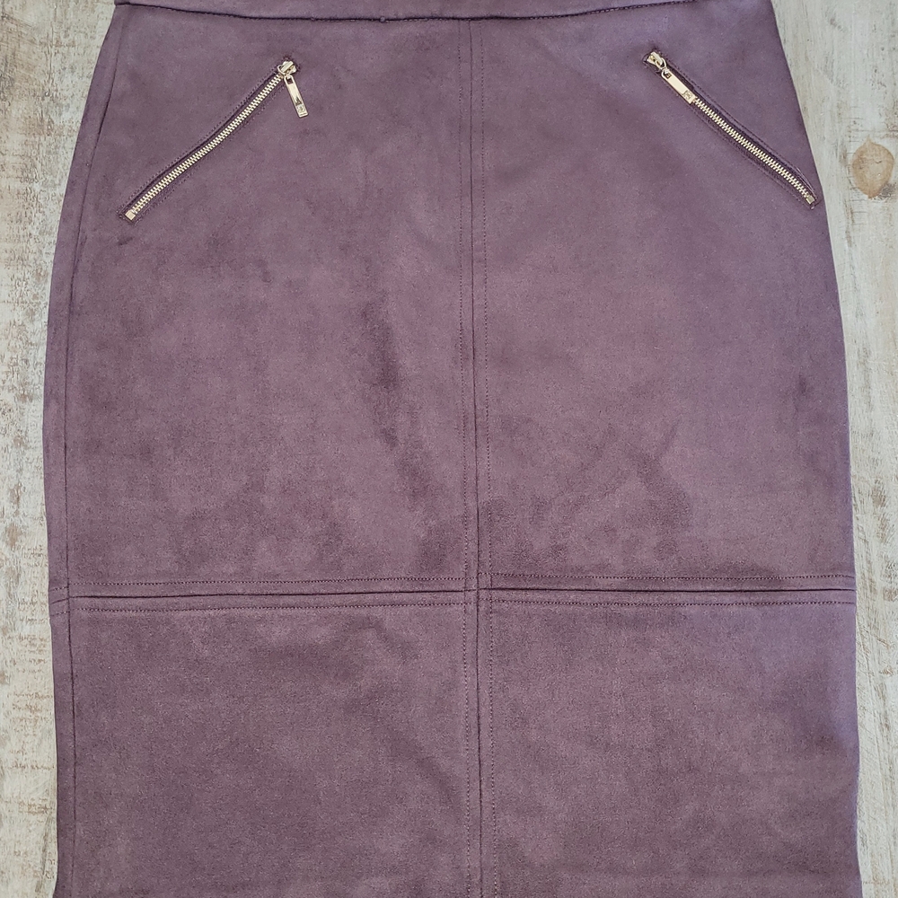 Ivanka Trump Purple Pencil Skirt with Zipper Details